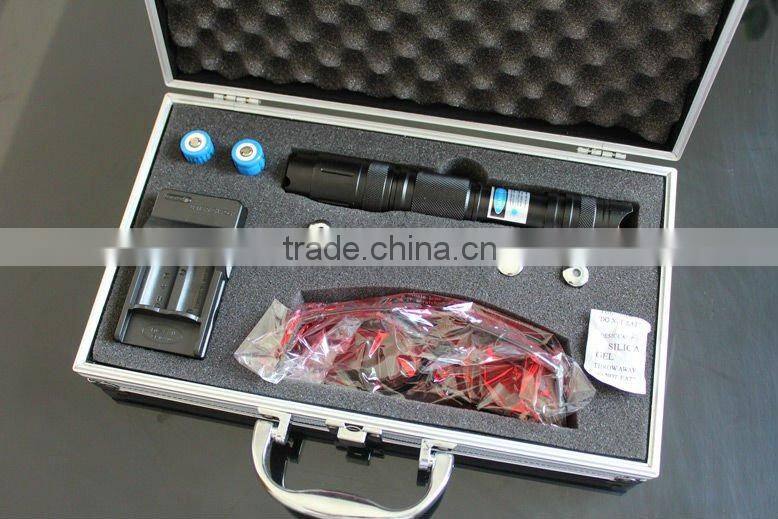 High quality 1000mw 445nm Adjustable Focus blue beam laser pointer