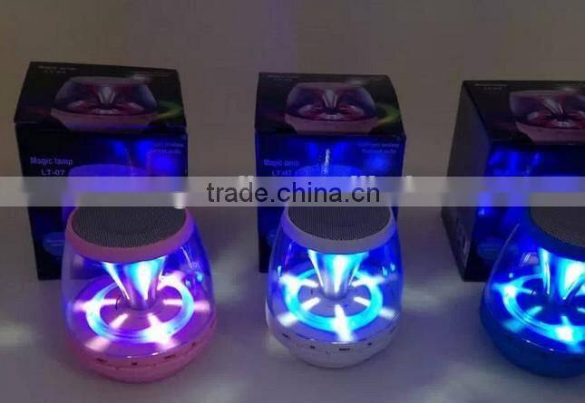 2016 new products in china pusle led light mini portable colorful wireless magic lamp speaker bluetooth for iphone 6
