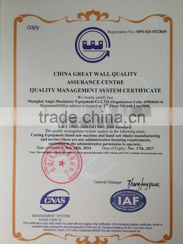 Angzi ECL-4252-70 Machine For Sale bar cutting bandsaw machine