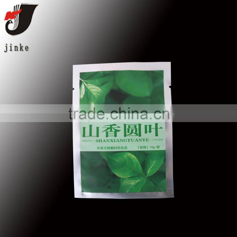 Degradable laminated plastic packaging bags
