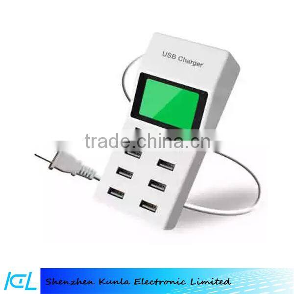 Wholesale 8 Port Portable Home Travel USB Charger Wall Charger With Lcd Display US Plug AC Power Adapter