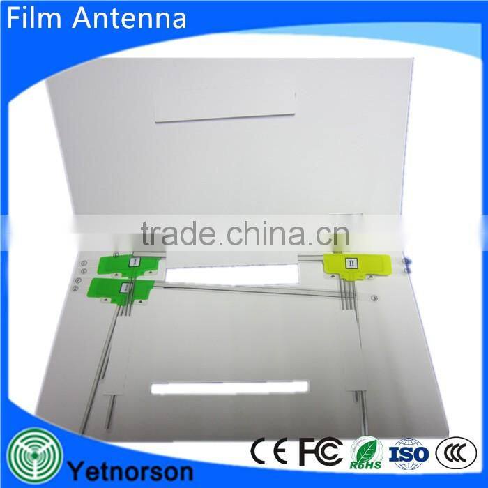 Film antenna L-type one-segment full-segment corresponding high sensitivity general-purpose yellow&green car film antenna