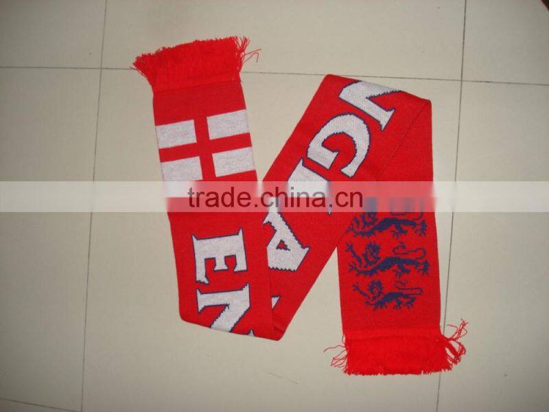 Latest fashion soccer scarf, football fan red scarf