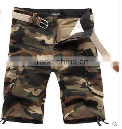 2015 Mens plain dye heavy wash cotton fishing shorts