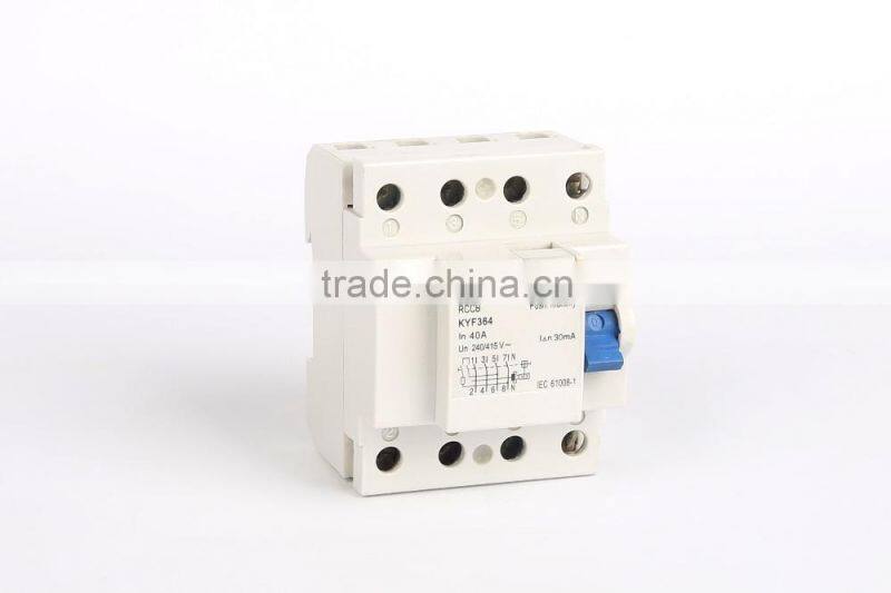 China made price of hot selling ELCB 4 pol rccb