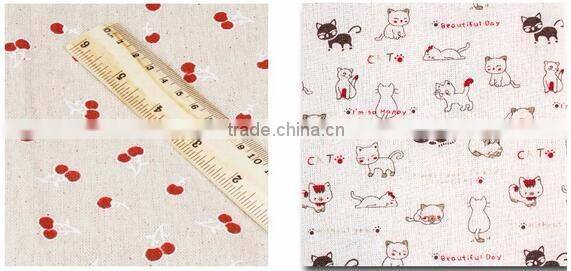 Cotton and linen cartoon printed fabrics