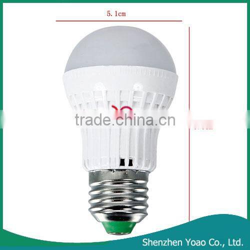 E27 3W 270LM 6050-6700K White Light Eco-friendly Plastic LED Light Bulb