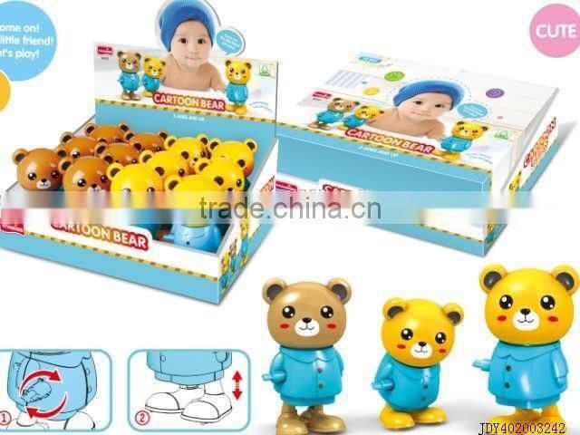 Hot sale plastic mini wind up cartoon jumping rabbit easter toy