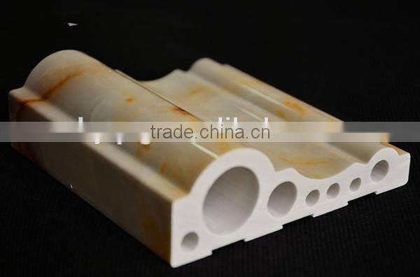 High-Tech Stone Polymer Material Water Resistance Colorful Marble Effect Mouldings