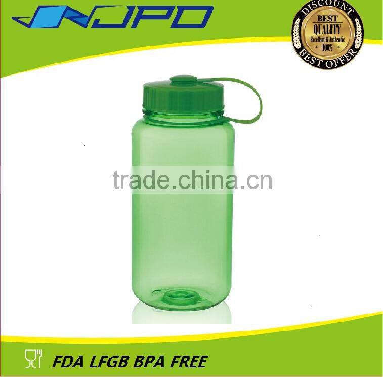 Round bpa free water bottle with handle