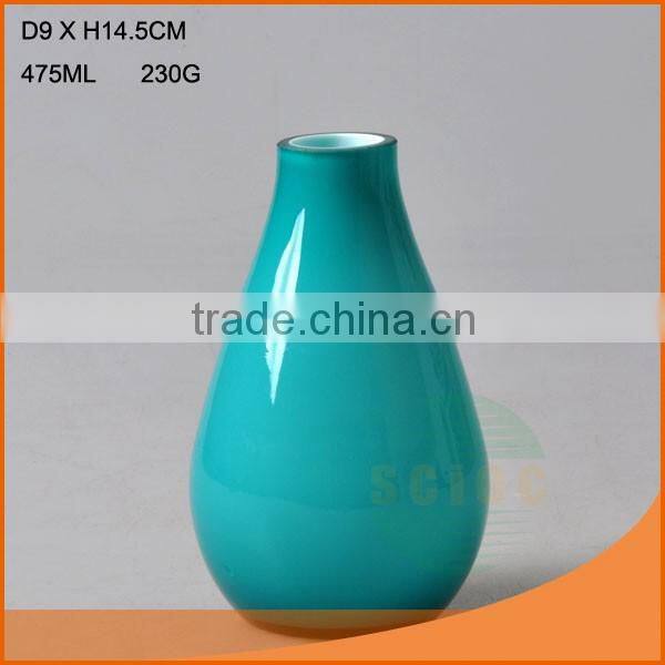 New design glass brown flower vase