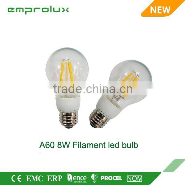 2w 4w 6w 8w A60 led filament lamp