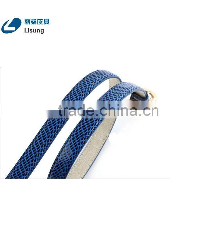 Fancy Rotatable Buckle Animal Skin Lady Design Belt