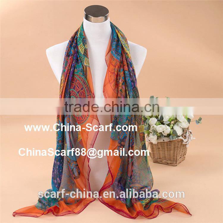 Silk scarf beach scarf shawl