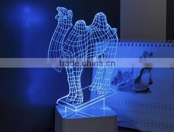 697-Camel 3d Shaping Lamp Art Decor Desk Light Led Night Light Led Energetic Saving Lamp