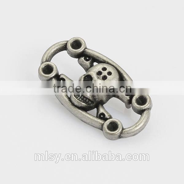 High quality skull washable metal label for buyers Brightness C1-80060