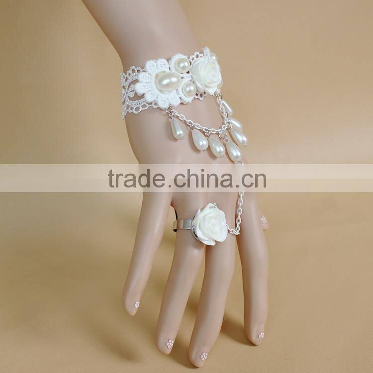 gothic white handmade bridal bracelet, holy bracelets
