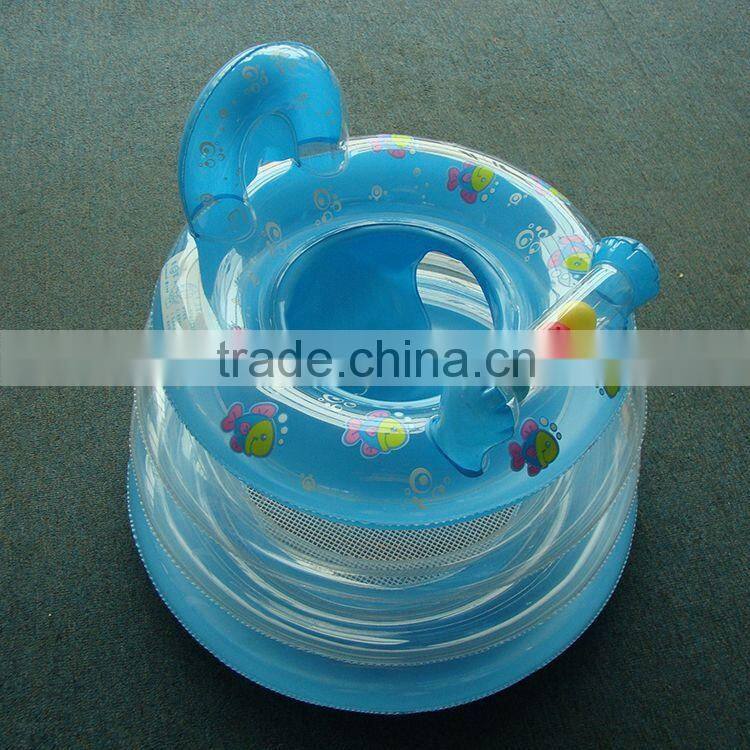 comfort and portable novelty inflatable little arm chair baby stool in blue