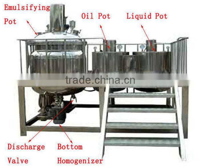 High Quality Cosmetic Creams Vacuum Emulsifying Blender Mixer