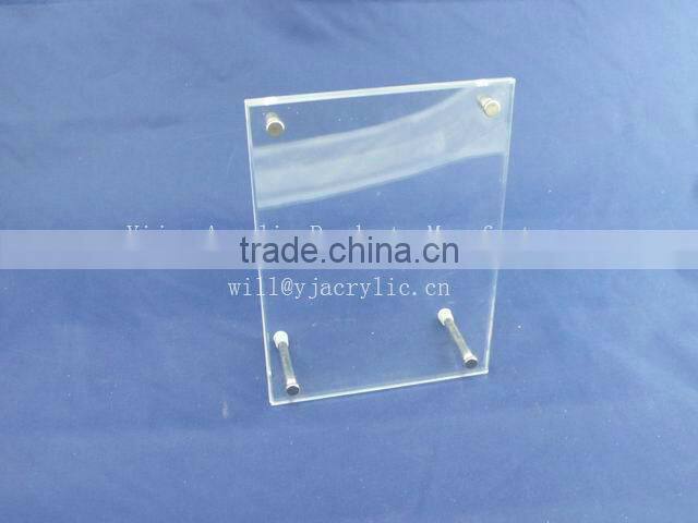 acrylic picture frame with metal feet