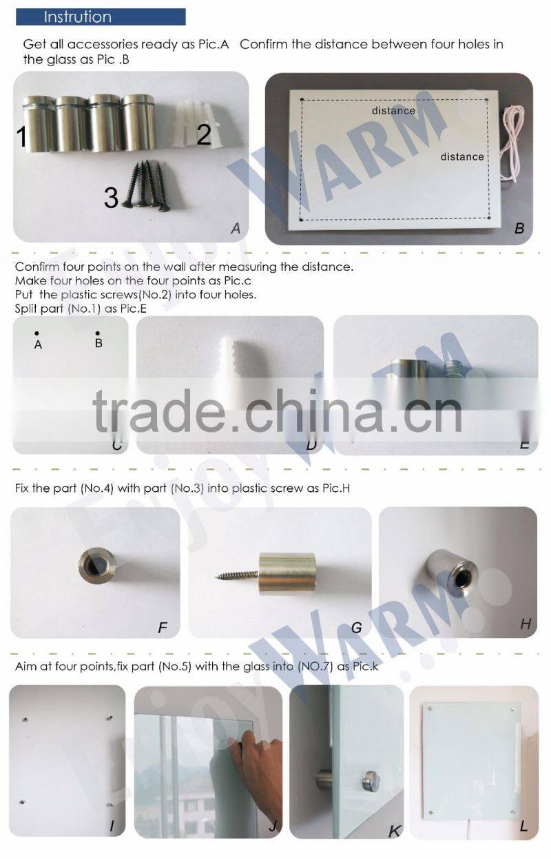 China CE ROHS infrared panel manufacturer far infrared Glass heaters