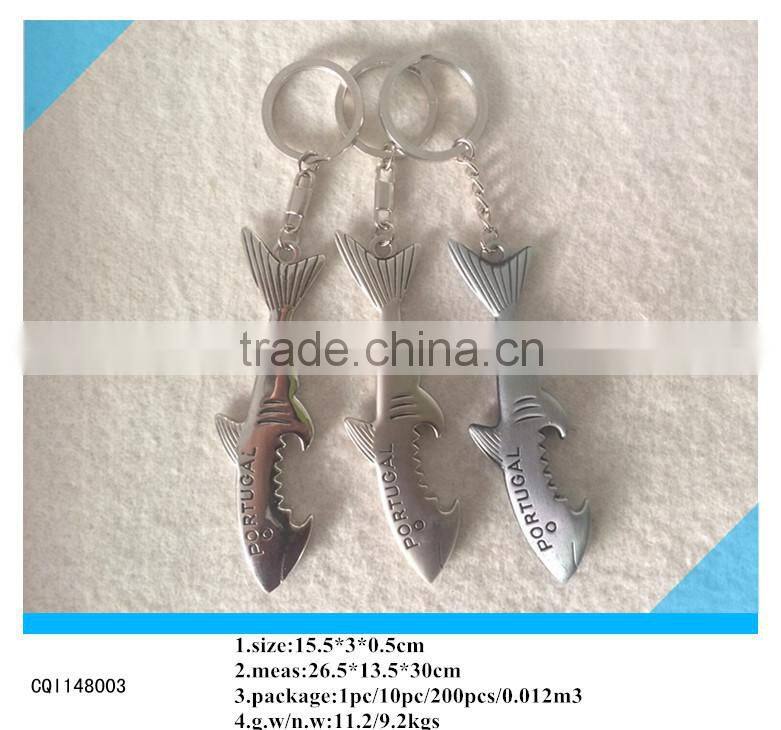 Fish Shaped Bottle Opener Keychain