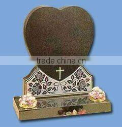 granite stone heart tombstone