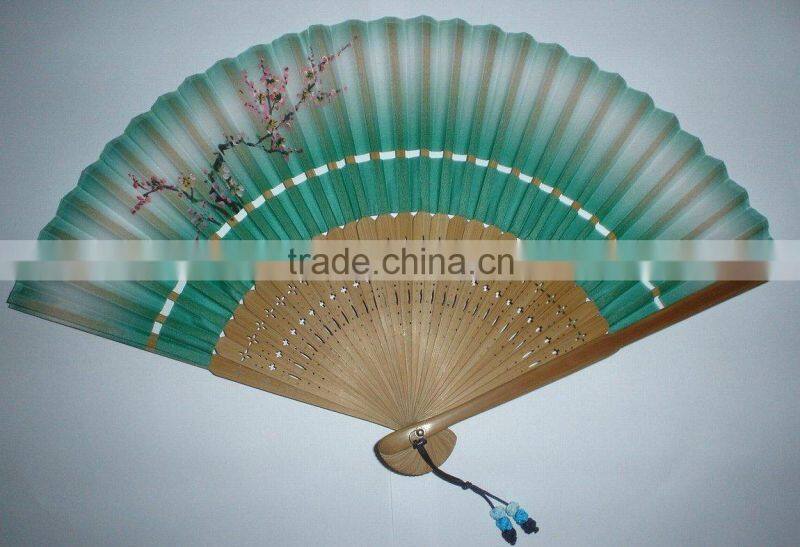 Vivid flower silk hand fan for gift or souvenir