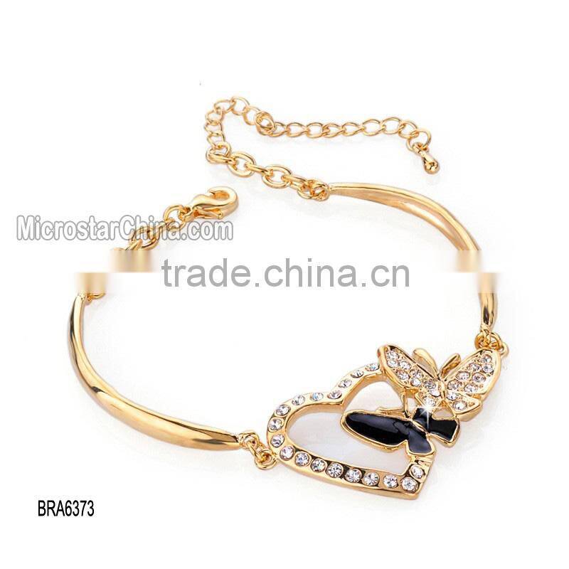 Alloy inlaid Austria diamond rhinestone bangle
