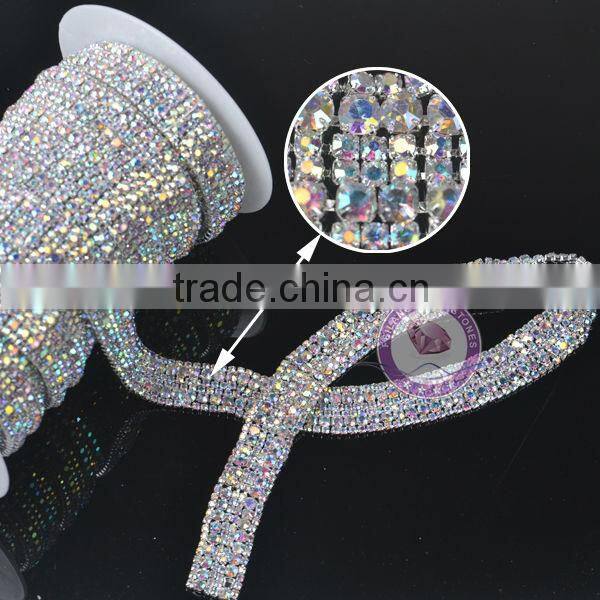 Feilang wholesale strass roll rhinestone cup chain rhinestone chain