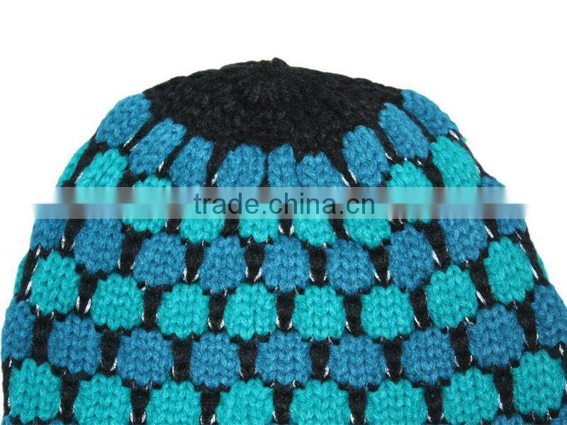 2014 fashion popcorn knitted import hat beanie for women