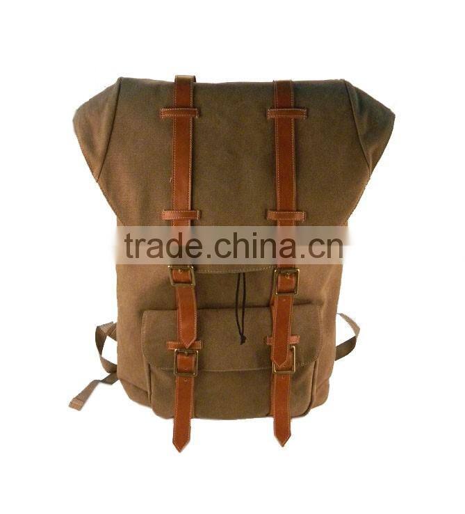 canvas travelling backpack/wax canvas backpack/canvas backpack