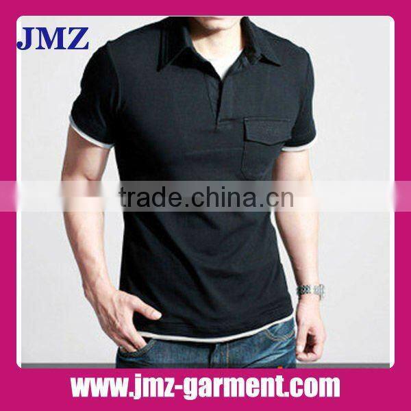 100% cotton pocket polo shirts 2013 design