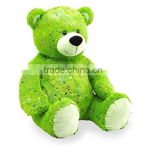 Plush Teddy Bear with Glitter Fabric Kids Toys Promo Toys Chubby Bear