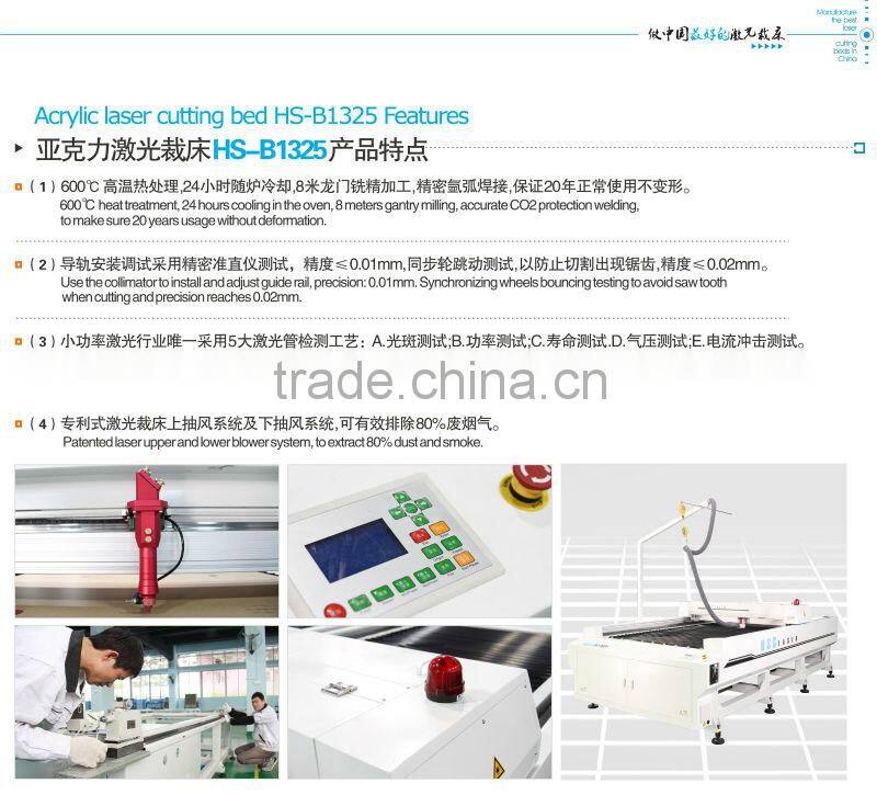 New laser cutting machine ce Italian Imported Belt with Stepper Motor HS-B1530