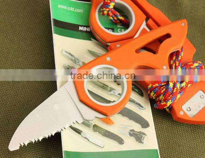 New High quality OEM Munia orange Teeth outdoor servival knife hunting knife set UD40517