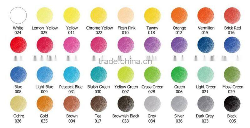 36 color pencil lead for pencil factory