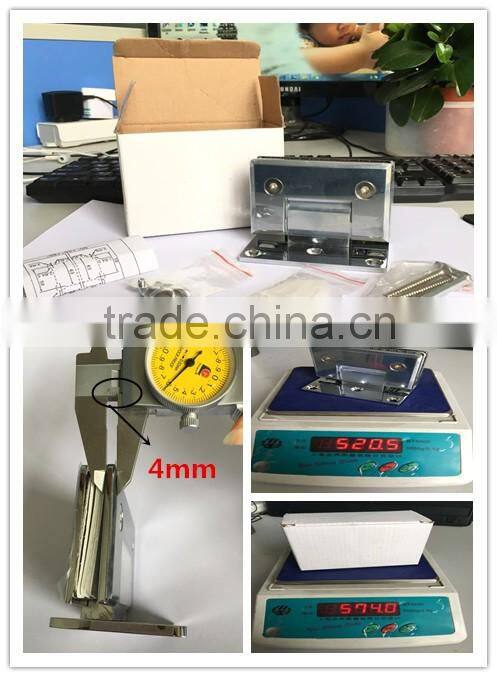 90 degree square glass clamp glass frameless hinged shower screens