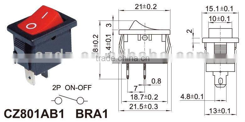 kcd1-102 rocker switch,Home appliance illuminated round rocker switches for coffee maker machine