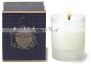high quality scented soy candle in black glass jar with box