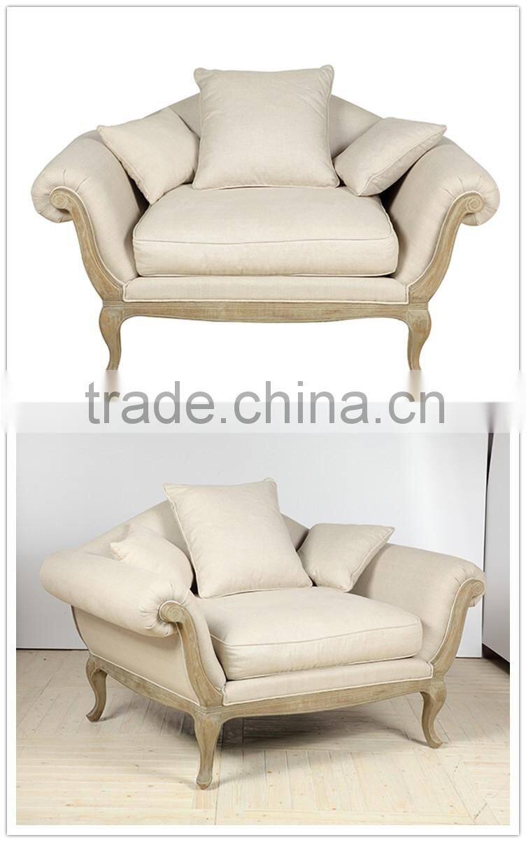 Antique french country one seat sofa