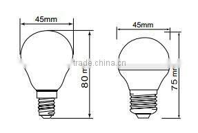 2016 hot sale G45 3W E27 led light bulb
