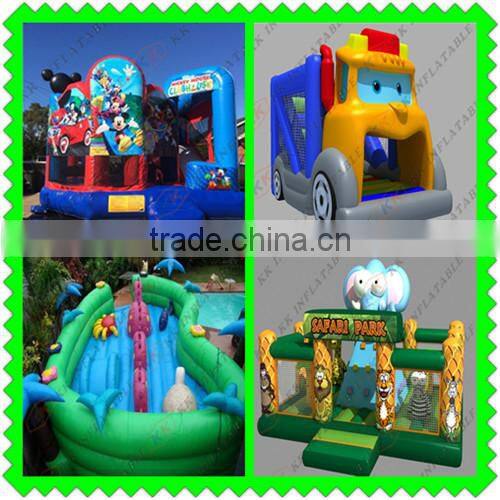 happy clown inflatable bouncer / jumping house for kids bouncing farm land