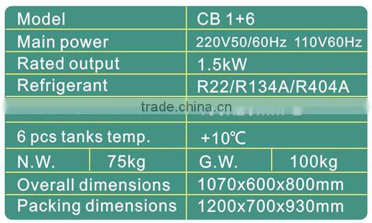 Roll ice cream making with cooling pans/trays front glass door machine