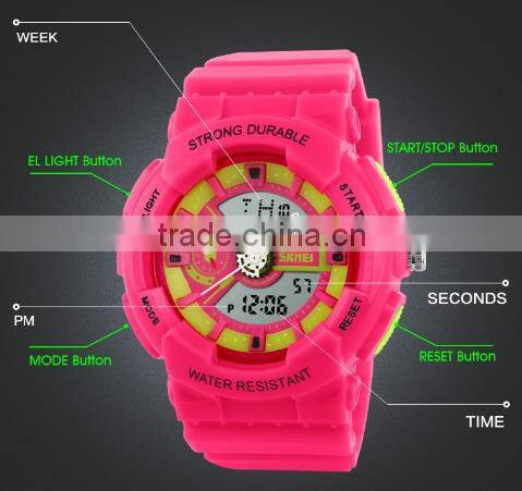 Japan movements LED light waterproof sports digital new design fashion girls watch