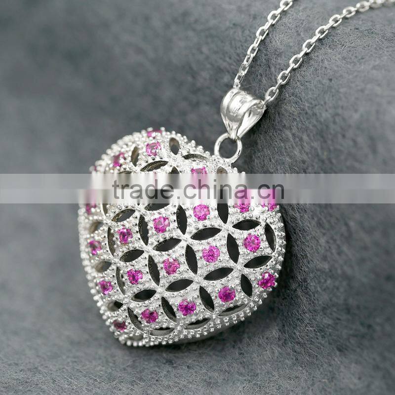 China Shenzhen wholesale fashion jewelry,Sweet Heart Fashion Crystal Pendant