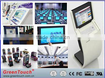 Vandal proof pure glass 17 inch saw touch screen