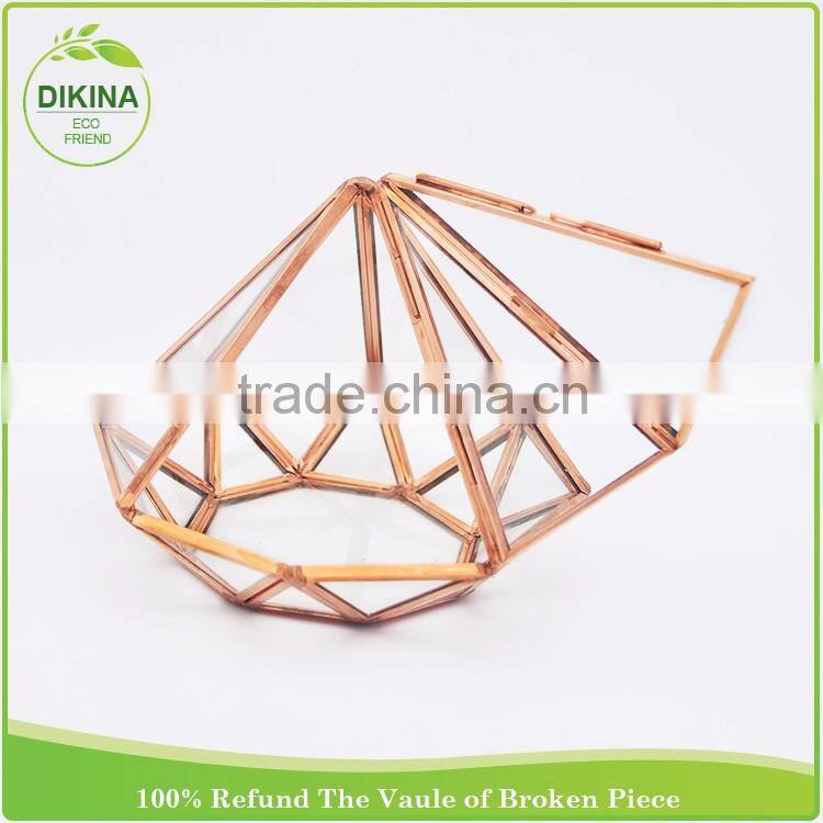 || brass geometric glass terrarium/ case/ holder|| Floral/Feather Ball/ tree * crystal vase wedding flower stand centerpieces
