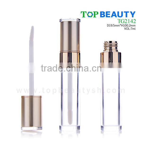 TG2142- 7ml Round Empty Clear Plastic Tube Lip Gloss