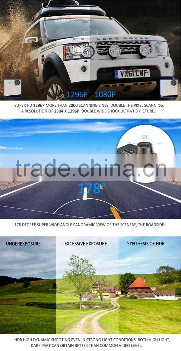 Ambarella A7 car dashboard camera with 170 degree